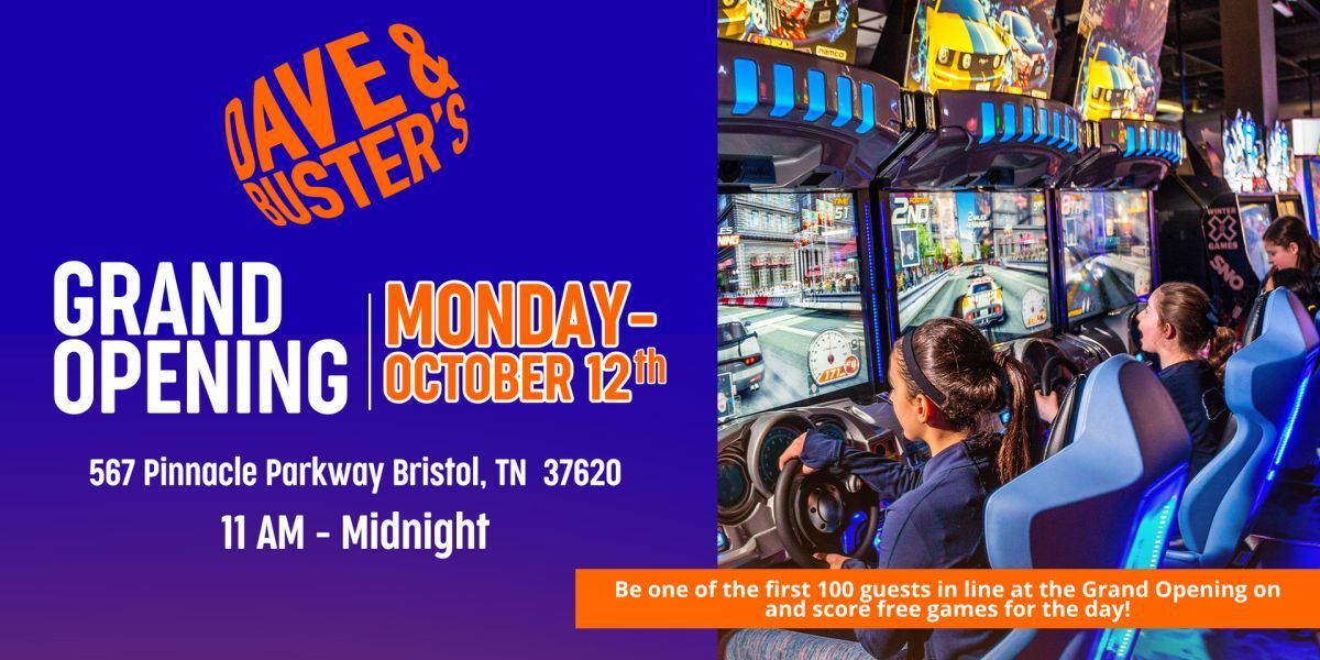 Dave and Buster's Grand Opening in Bristol! promotional image