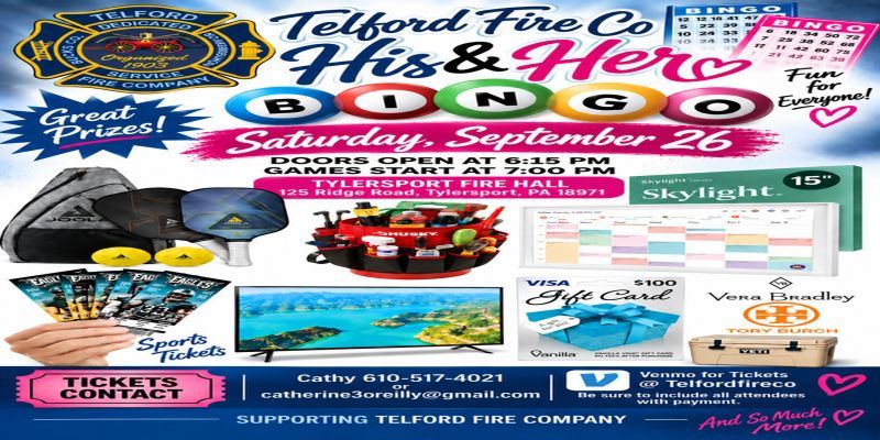 Telford Fire Co. His and Hers Bingo promotional image
