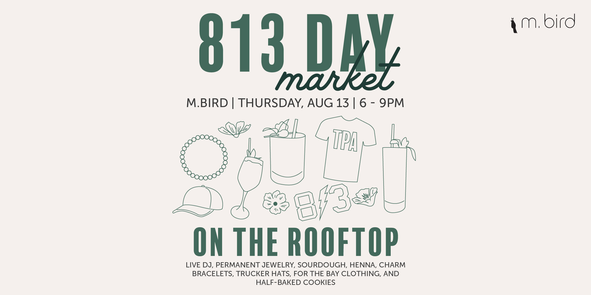 813 Day Market at M.bird promotional image