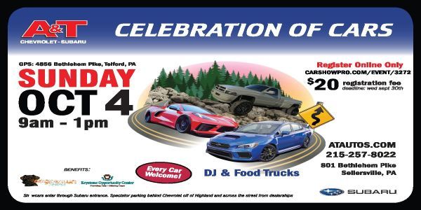 A and T Chevrolet Subaru 2026 Celebration of Cars Benefit Car Show promotional image