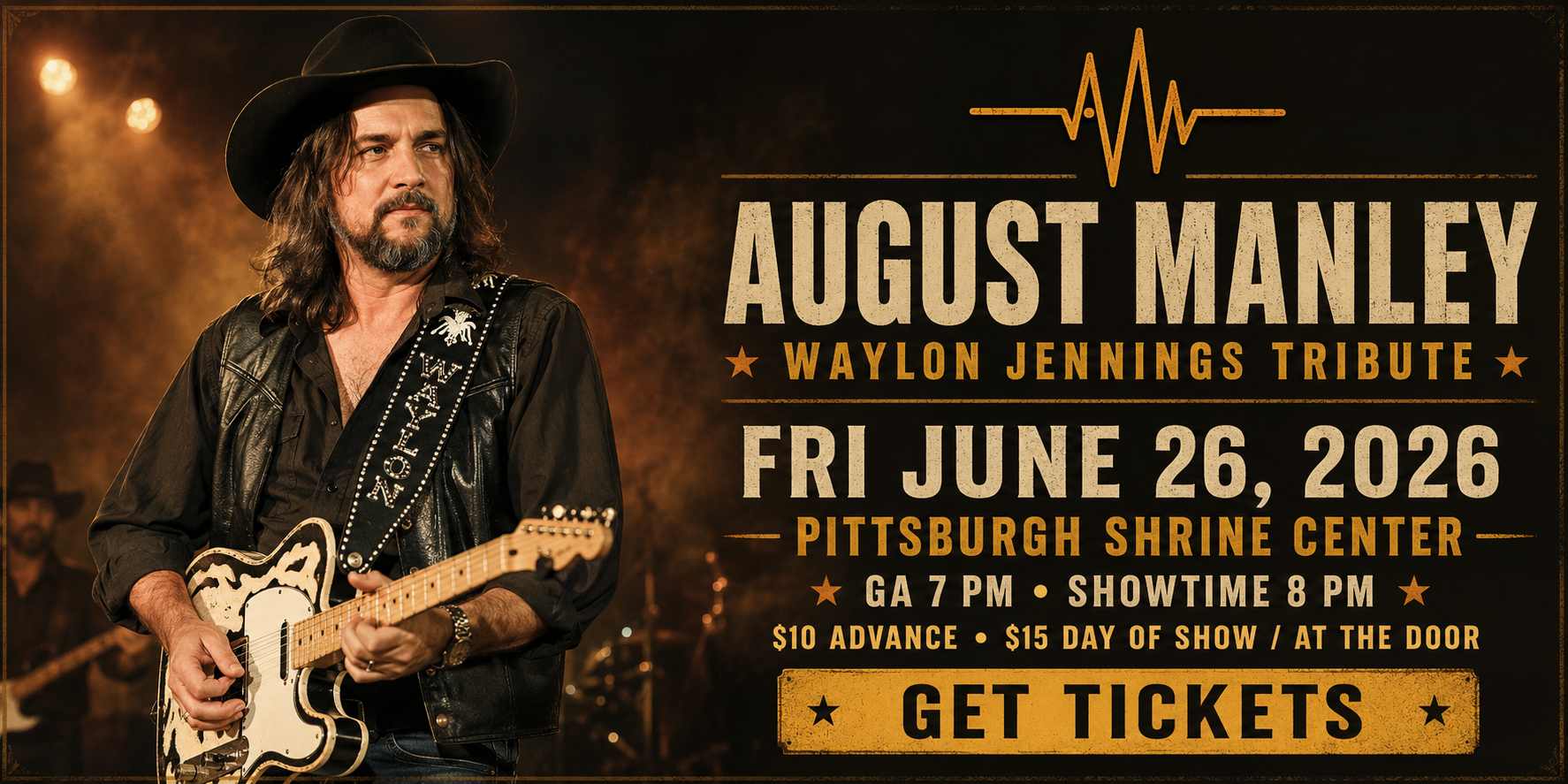 Waylon Jennings Tribute starring August Manley