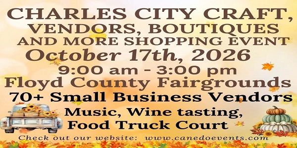Charles City Craft, Vendors, Boutiques, Vintage and More Shopping Event promotional image