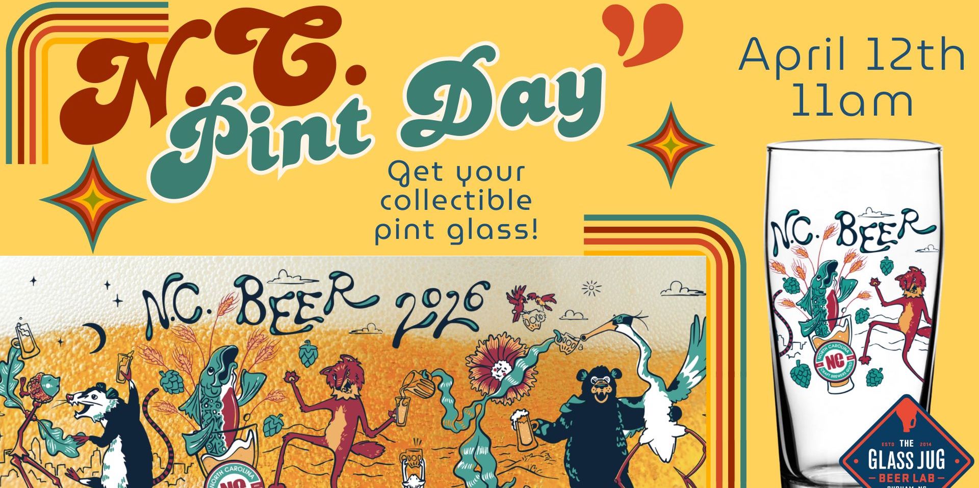 NC Pint Day at Glass Jug Downtown promotional image