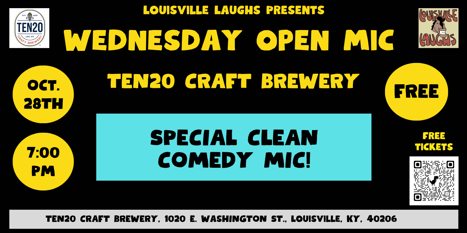 Oct. 28 Clean Comedy Open Mic