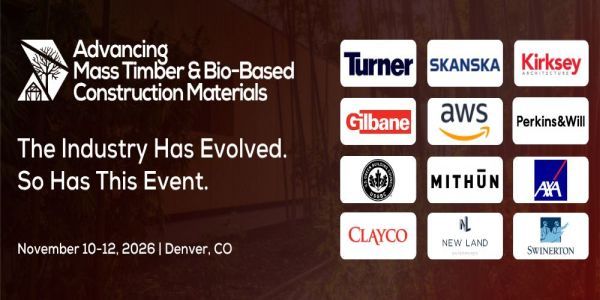 Advancing Mass Timber and Bio-Based Construction Materials 2026 promotional image