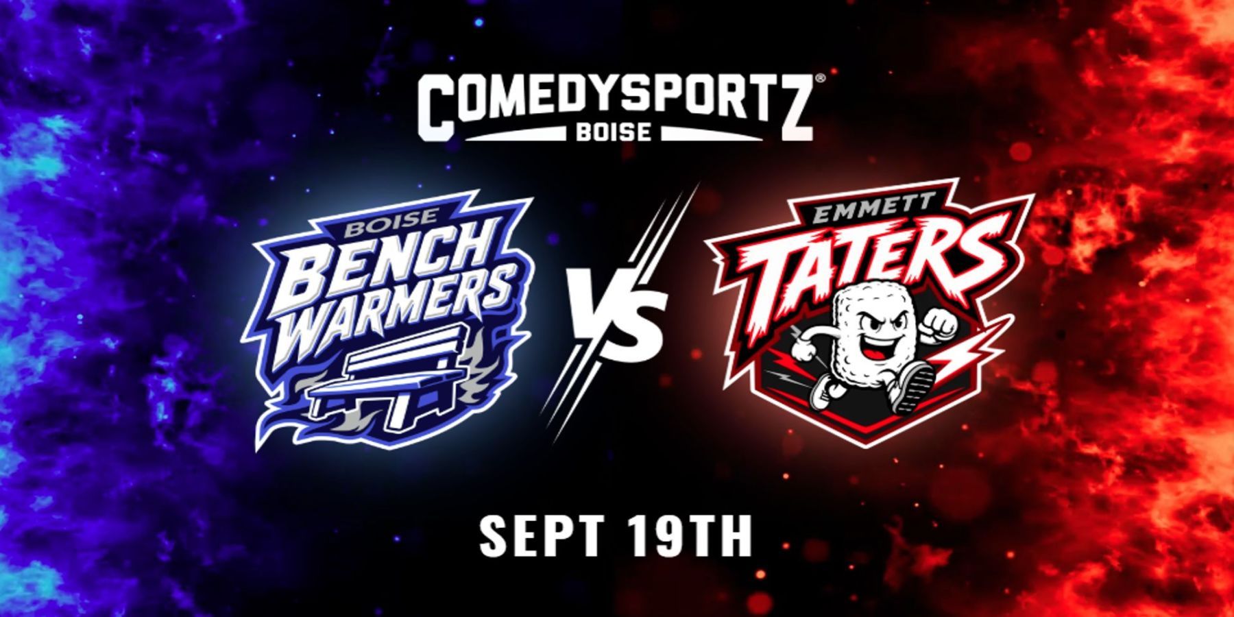 ComedySportz VS the Emmett TATERS promotional image