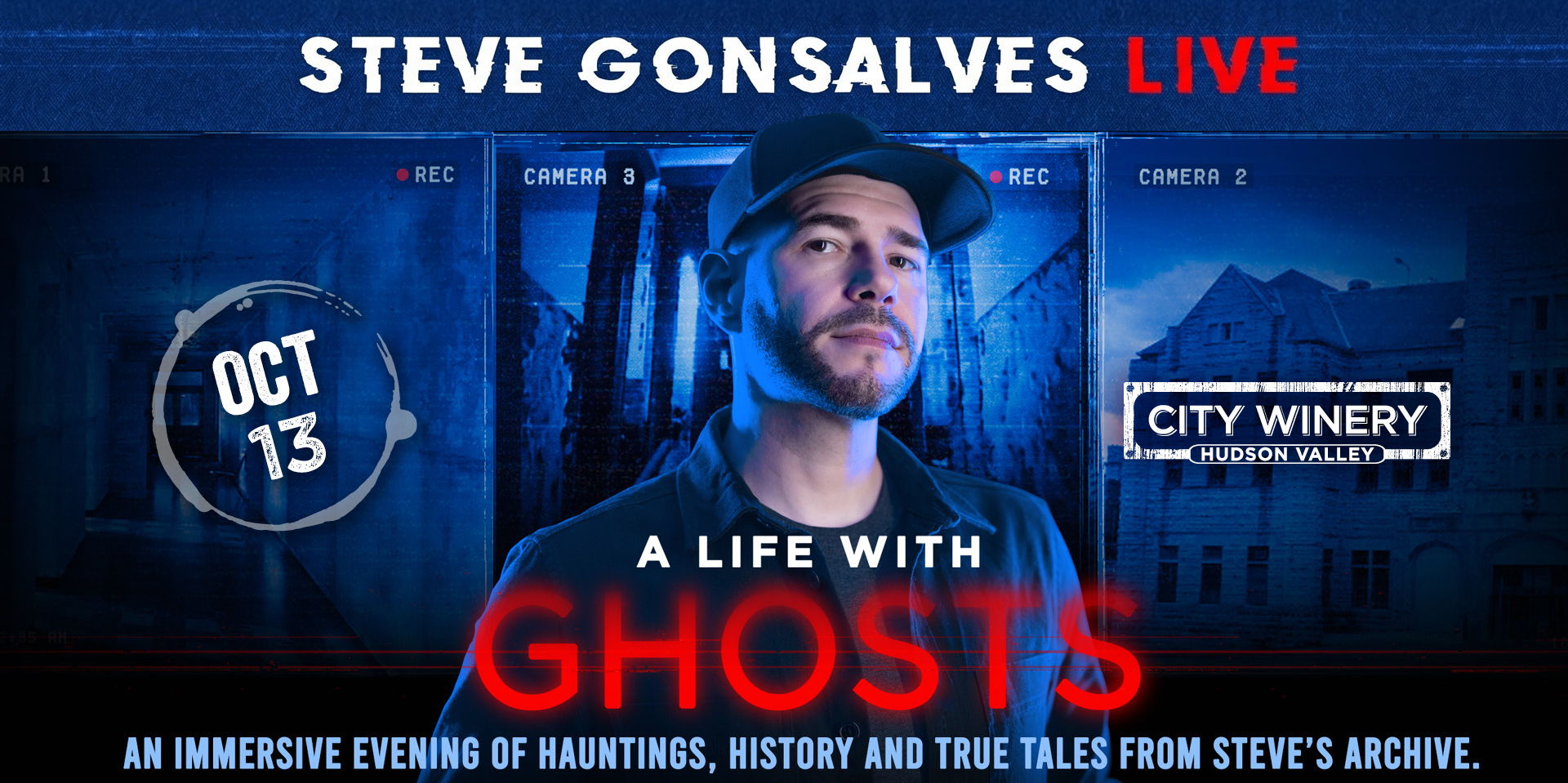 Steve Gonsalves Live! A Life With Ghosts promotional image