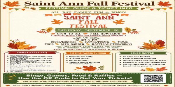 Saint Ann Fall Festival Saturday September 26th 10a.m. - 4p.m. promotional image